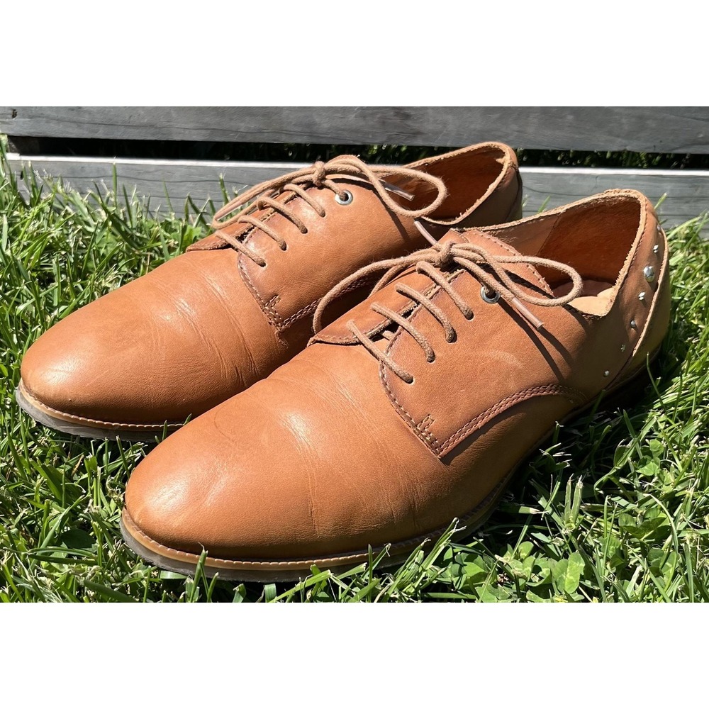 Pikolinos Shoes‎ Womens Size 10 Brown Leather Lace Up Oxford Almond Toe Studded